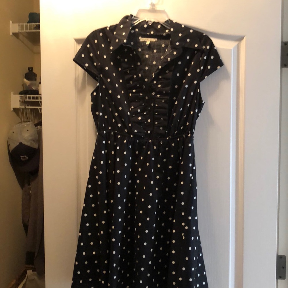Charlotte Russe black polka dot dress